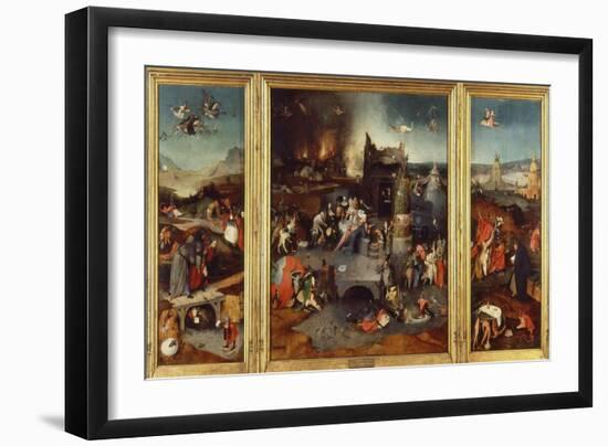 Temptation of Saint Anthony, Triptych 1505-6-Hieronymus Bosch-Framed Giclee Print