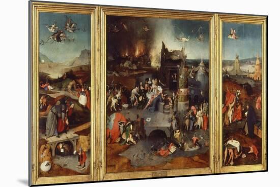 Temptation of Saint Anthony, Triptych 1505-6-Hieronymus Bosch-Mounted Giclee Print