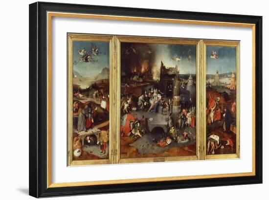 Temptation of Saint Anthony, Triptych 1505-6-Hieronymus Bosch-Framed Giclee Print