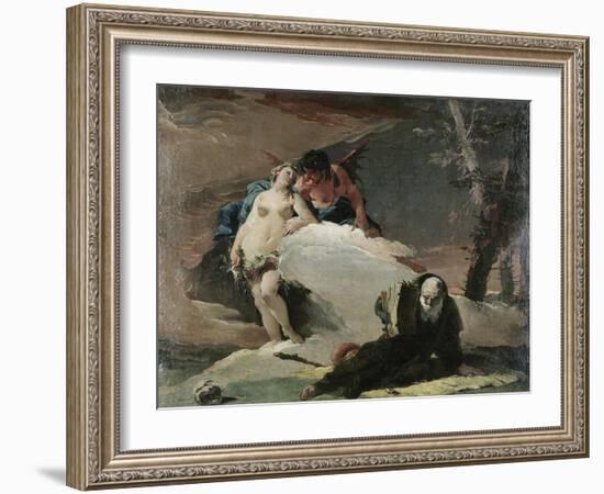 Temptation of Saint Anthony-Giovanni Battista Tiepolo-Framed Giclee Print