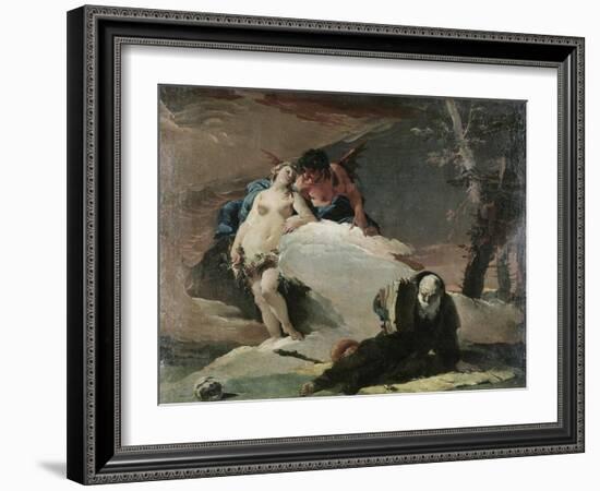 Temptation of Saint Anthony-Giovanni Battista Tiepolo-Framed Giclee Print