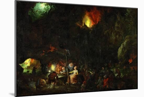 Temptation of Saint Anthony-Jan Brueghel the Elder-Mounted Giclee Print