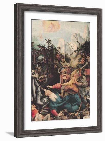 Temptation of St. Anthony, from the Isenheim Altarpiece, circa 1512-16-Matthias Grünewald-Framed Giclee Print