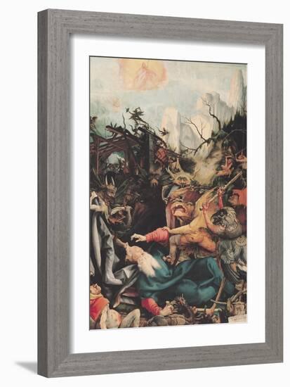 Temptation of St. Anthony, from the Isenheim Altarpiece, circa 1512-16-Matthias Grünewald-Framed Giclee Print