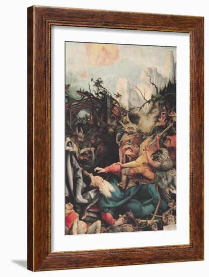 Temptation of St. Anthony, from the Isenheim Altarpiece, circa 1512-16-Matthias Grünewald-Framed Giclee Print