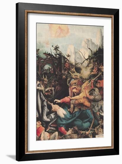 Temptation of St. Anthony, from the Isenheim Altarpiece, circa 1512-16-Matthias Grünewald-Framed Giclee Print