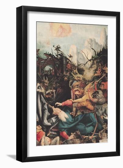 Temptation of St. Anthony, from the Isenheim Altarpiece, circa 1512-16-Matthias Grünewald-Framed Giclee Print