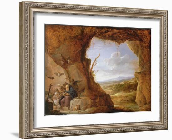 Temptation of St. Anthony (Oil on Panel)-David the Younger Teniers-Framed Giclee Print