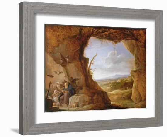 Temptation of St. Anthony (Oil on Panel)-David the Younger Teniers-Framed Giclee Print