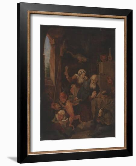 Temptation of St. Anthony (Oil on Panel)-David the Younger Teniers-Framed Giclee Print