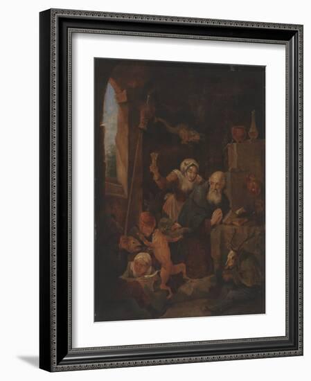 Temptation of St. Anthony (Oil on Panel)-David the Younger Teniers-Framed Giclee Print