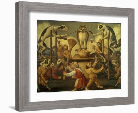 Temptation of the Owl-Pier Leone Ghezzi-Framed Giclee Print