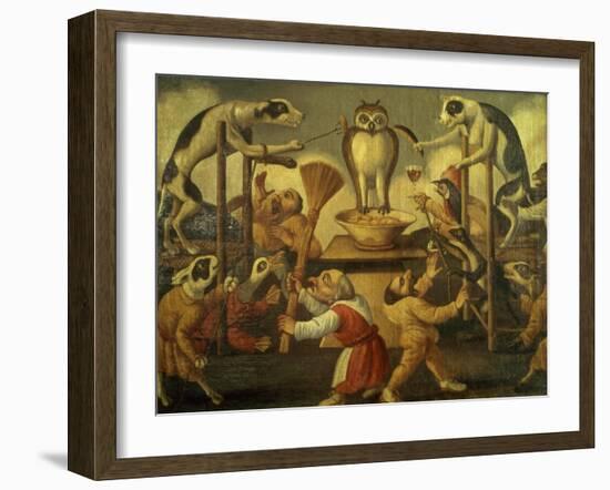 Temptation of the Owl-Pier Leone Ghezzi-Framed Giclee Print