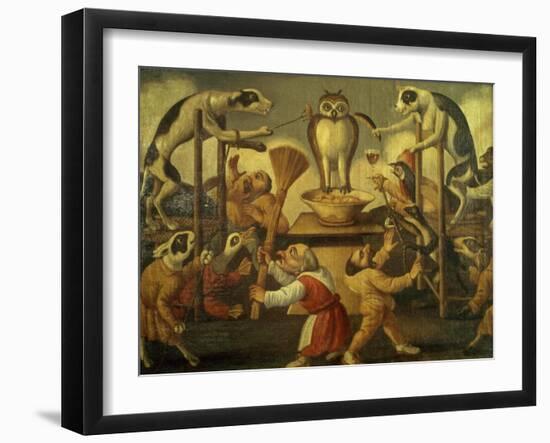 Temptation of the Owl-Pier Leone Ghezzi-Framed Giclee Print