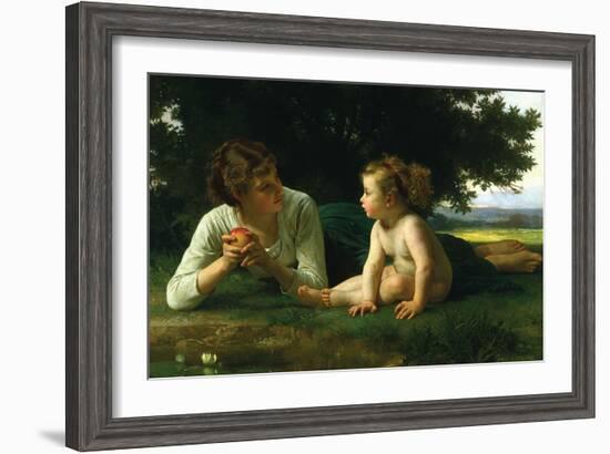 Temptation-William Adolphe Bouguereau-Framed Art Print