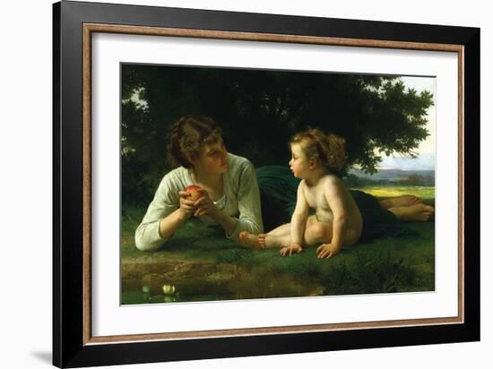 Temptation-William Adolphe Bouguereau-Framed Art Print