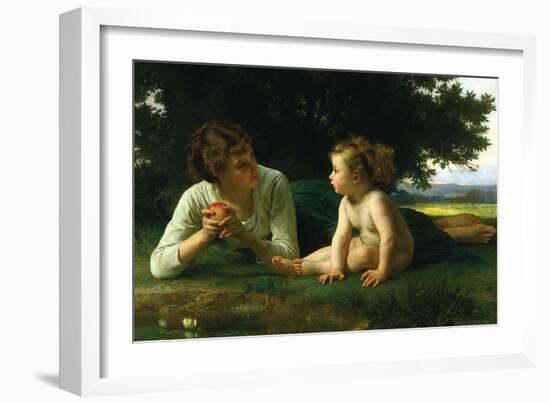 Temptation-William Adolphe Bouguereau-Framed Art Print