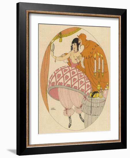 Tempted Lady-Gerda Wegener-Framed Art Print