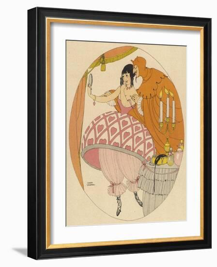 Tempted Lady-Gerda Wegener-Framed Art Print