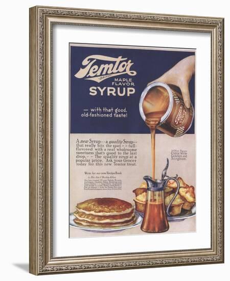 Temtor, Maple Flavoured Syrup, USA, 1920-null-Framed Giclee Print