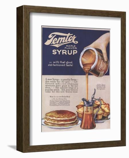 Temtor, Maple Flavoured Syrup, USA, 1920-null-Framed Giclee Print