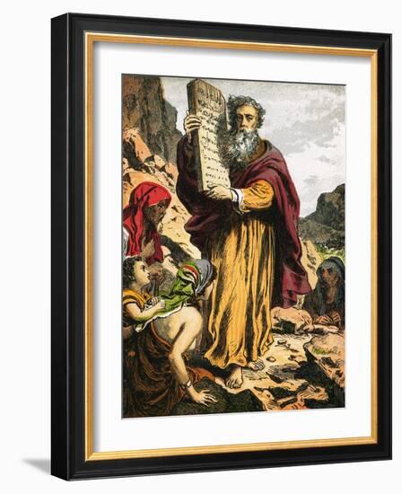 Ten Commandments-English-Framed Giclee Print