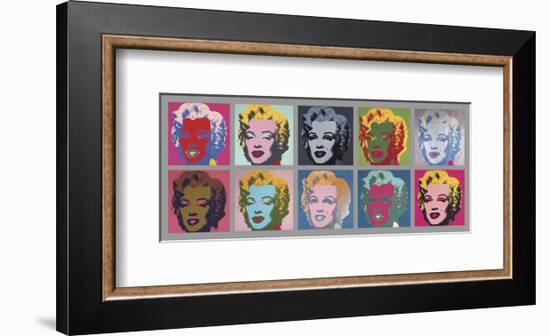 Ten Marilyns, 1967-Andy Warhol-Framed Art Print