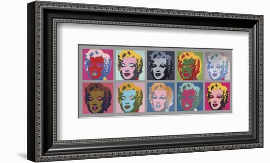 Ten Marilyns, 1967-Andy Warhol-Framed Art Print