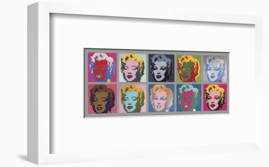 Ten Marilyns, 1967-Andy Warhol-Framed Art Print