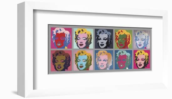 Ten Marilyns, 1967-Andy Warhol-Framed Art Print