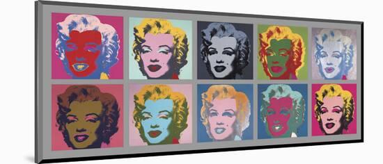 Ten Marilyns, 1967-Andy Warhol-Mounted Art Print