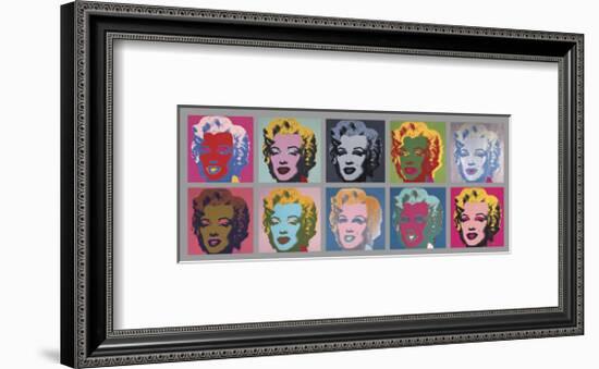 Ten Marilyns, 1967-Andy Warhol-Framed Art Print