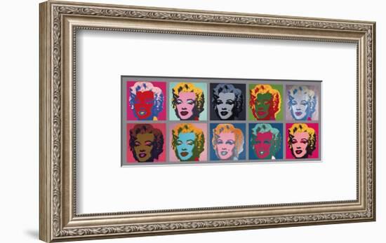 Ten Marilyns, c.1967-Andy Warhol-Framed Giclee Print