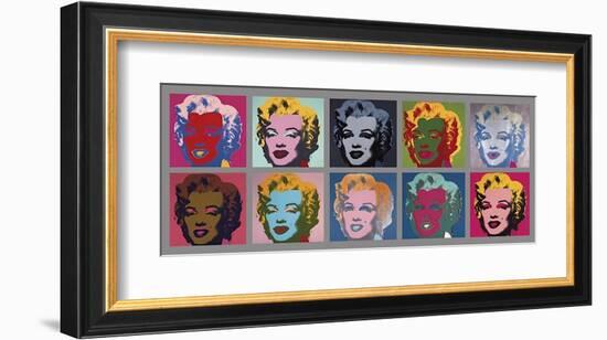 Ten Marilyns, c.1967-Andy Warhol-Framed Giclee Print