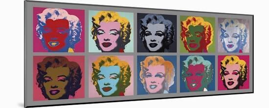 Ten Marilyns, c.1967-Andy Warhol-Mounted Giclee Print
