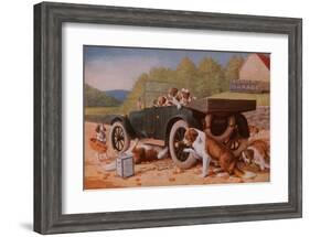 Ten Miles to a Garage-Cassius Marcellus Coolidge-Framed Art Print