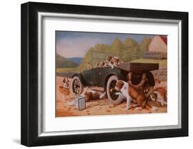 Ten Miles to a Garage-Cassius Marcellus Coolidge-Framed Art Print