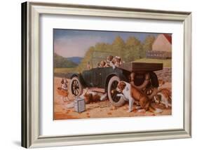 Ten Miles to a Garage-Cassius Marcellus Coolidge-Framed Art Print