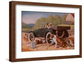Ten Miles to a Garage-Cassius Marcellus Coolidge-Framed Art Print
