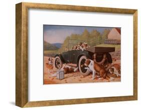 Ten Miles to a Garage-Cassius Marcellus Coolidge-Framed Art Print