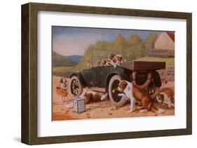 Ten Miles to a Garage-Cassius Marcellus Coolidge-Framed Art Print