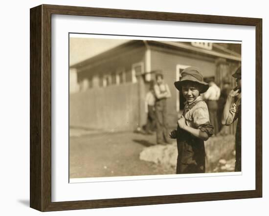 Ten Year Old Charlie Foster-Lewis Wickes Hine-Framed Photographic Print