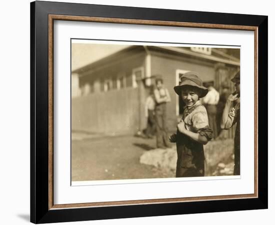 Ten Year Old Charlie Foster-Lewis Wickes Hine-Framed Photographic Print