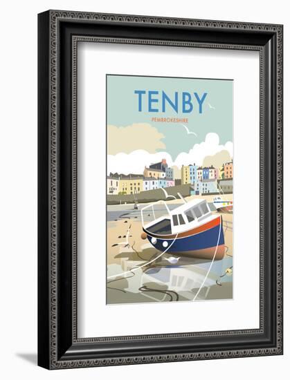 Tenby - Dave Thompson Contemporary Travel Print-Dave Thompson-Framed Giclee Print