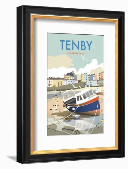 Tenby - Dave Thompson Contemporary Travel Print-Dave Thompson-Framed Giclee Print