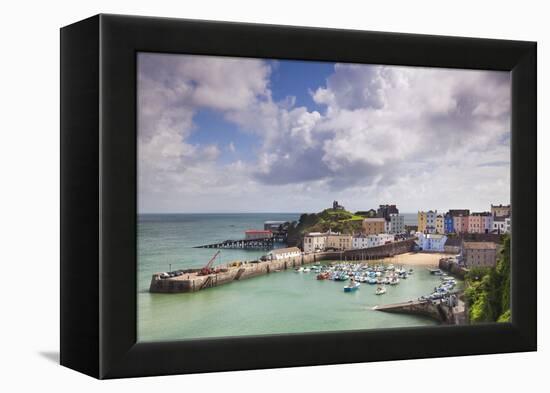 Tenby Harbour, Pembrokeshire, West Wales, Wales, United Kingdom, Europe-Billy Stock-Framed Premier Image Canvas