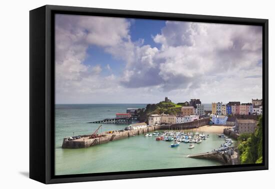 Tenby Harbour, Pembrokeshire, West Wales, Wales, United Kingdom, Europe-Billy Stock-Framed Premier Image Canvas