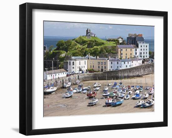 Tenby Harbour, Tenby, Pembrokeshire, Wales, United Kingdom, Europe-David Clapp-Framed Photographic Print