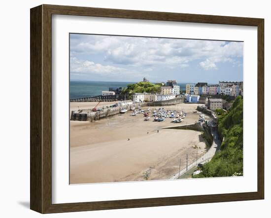 Tenby Harbour, Tenby, Pembrokeshire, Wales, United Kingdom, Europe-David Clapp-Framed Photographic Print