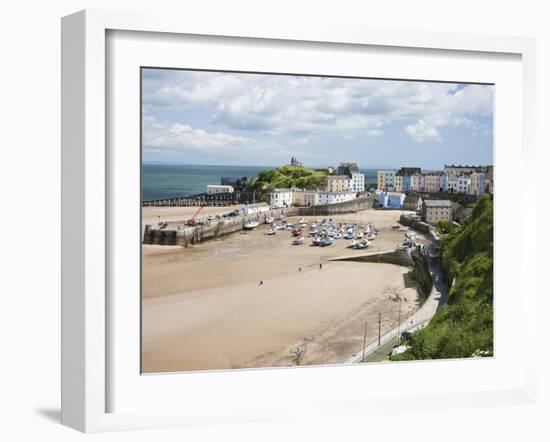 Tenby Harbour, Tenby, Pembrokeshire, Wales, United Kingdom, Europe-David Clapp-Framed Photographic Print